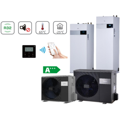 M-THERMAL ARCTIC Midea (6.20 kW, 220V, 190LTR.) -25*C MHA-V6W/D2N8-B2 / HBT-A100/190CDS90GN8-B M-THERMAL ARCTIC Midea (6.20 kW, 220V, 190LTR.) -25*C MHA-V6W/D2N8-B2 / HBT-A100/190CDS90GN8-B